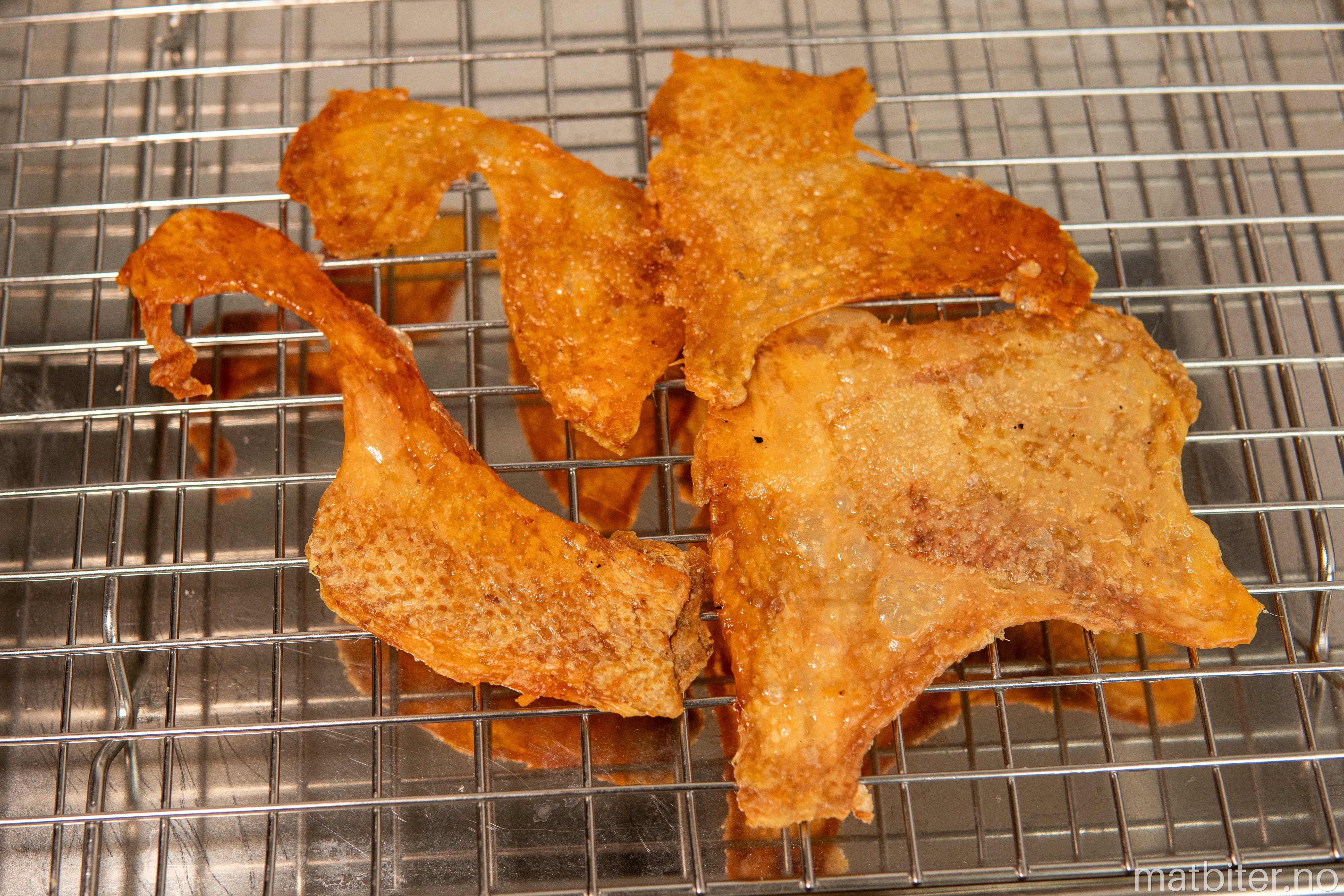 Sprøtt kyllingskinn